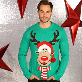 3D Rudolph knitted jumper with lights