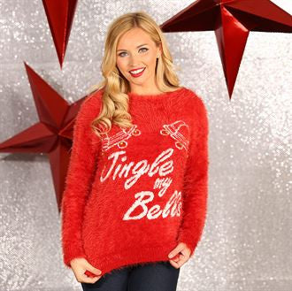 Women’s 3D "jingle my bells" knitted jumper