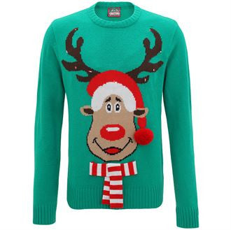 3D Rudolph knitted jumper with lights