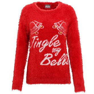 Women’s 3D "jingle my bells" knitted jumper